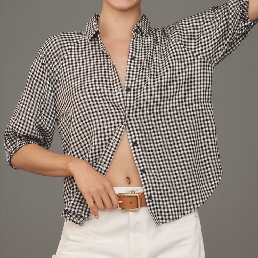 Black and White Gingham Shirt